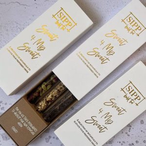 Custom White Slider Box with Gold Embossed Logo