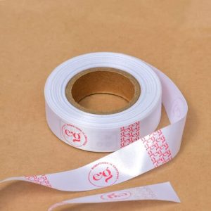 Custom Branded 1" White Ribbon Roll